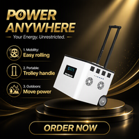 Batterie externe portable 220V pour l'extérieur, format valise, haute puissance, pour le voyage, le camping et les marchés nocturnes, stockage d'énergie dédié