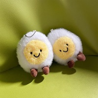 Jellycats Porte-clés Peluche Oeuf Amusant, Poupée en Peluche Souple en Forme d'Oeuf de Dessin Animé, Jouet Mignon pour Machine à Pinces pour Enfants