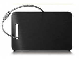 Étiquette en acier inoxydable de style campagnard américain la plus vendue pour sacs à dos, bagages, porte-clés – Contenu personnalisable - Product Image 6