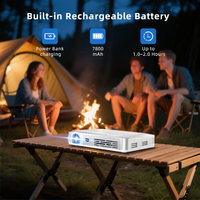 Proyector 4K para Cine en Casa con 5000 Lúmenes, Android, WiFi, Bluetooth, Enfoque Automático, 2G RAM, Enchufe Estadounidense, para Oficina y Educación