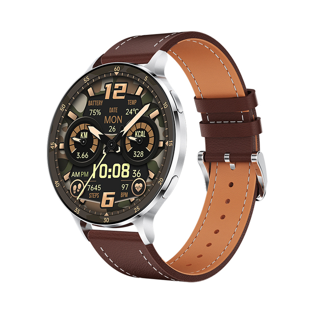 Top Selling Smartwatch KM100 with 1.75" Ultra-thin Watch Body Round AMOLED Display Three Straps Waterproof for Men Montre Reloj