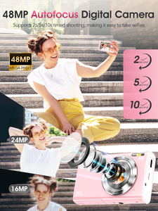 Appareil photo numérique portable 48MP Max avec écran IPS 2,88'' Zoom 16x Vidéo 4K Assistant vocal IA en plastique - Product Image 5