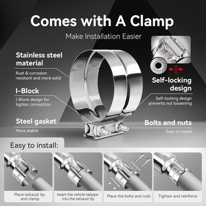 Tham vọng 5 inch DIESEL xả <span class=keywords><strong>tip</strong></span> khuỷu tay <span class=keywords><strong>tip</strong></span> với một kẹp 5 ''Inlet 6'' Outlet Chrome xả <span class=keywords><strong>tip</strong></span> cho pickups, xe tải và xe ô tô - Product Image 4