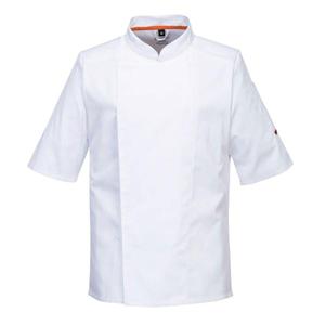 PORTWEST - C746WHRL Veste à manches courtes Air Pro en maille extensible, blanc-EAN 5036108389193 CHEFS AND FOOD INDUSTRY WORKWEAR - Product Image 1