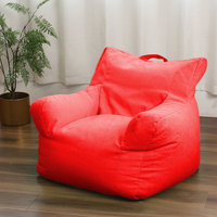 Fauteuil moderne décontracté en similicuir avec housse amovible, ultra doux, une place, dossier et accoudoirs, design paresseux avec pouf, pour chambre/salon