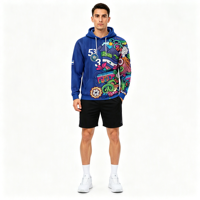 Sweat à capuche pour homme personnalisé avec impression intégrale 3D sur le thème de l'art du Salvador pour le streetwear