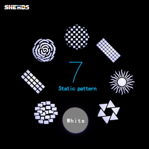 Shehds 6 lăng kính <span class=keywords><strong>gobo</strong></span> 100 Watts Trắng <span class=keywords><strong>LED</strong></span> chùm tại chỗ mini di chuyển đầu ánh sáng 100 W buổi hòa nhạc Đèn sân khấu - Product Image 5