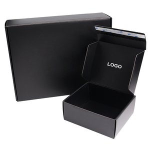 Gấp màu đen dây kéo Tear Strip bưu phẩm bao bì vận chuyển hộp bưu phẩm vận chuyển hộp Bưu Chính với logo bao bì - Product Image 4