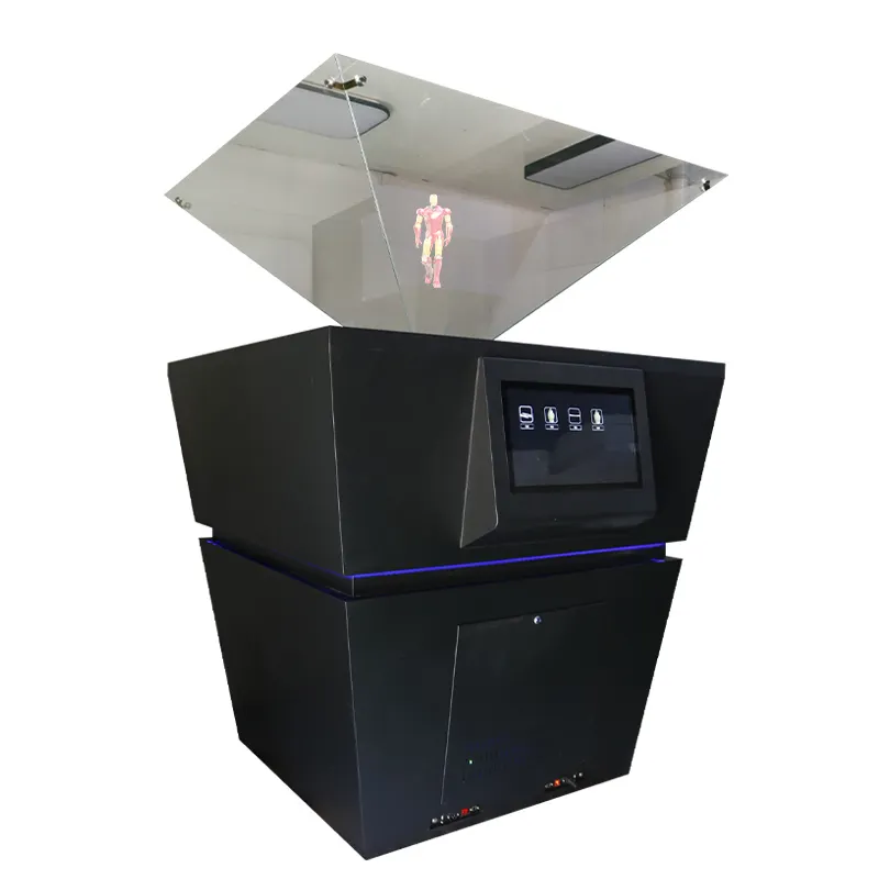 Custom 1 .. 5*1.5m ad alta luminosità 3D pyramid hologram proiettore case cabinet display olografico a 360 gradi per eventi