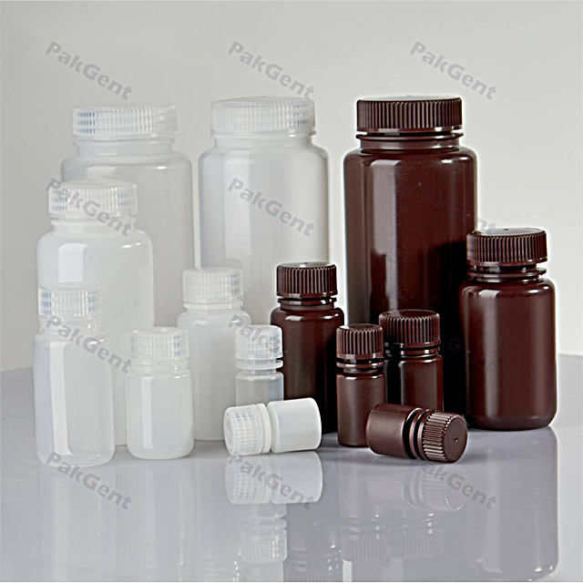 Упаковочные бутылки, 125 мл, с широким горлышком, бутылки с натуральными реагентами для лабораторного использования/