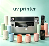 Printer UV Silinder Desktop, Jarak Celah Tinggi hingga 15mm, 360 °   Mesin Cetak Rotari untuk Tumbler, Gelas Air, Botol Parfum