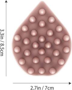 Custom Logo Silicone Scalp Massage Brush Modern Exfoliating <b>Back</b> <b>Scrubber</b> <b>for</b> Shower No Slip Handheld Cleansing Bath Brush - Product Image 5