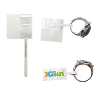 Étiquette de sécurité anti-effraction UHF RFID PET personnalisable et imprimable pour bijoux, avec portée de 4 m, pour la gestion des bijoux