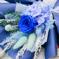 Handgemaakte geconserveerde rozenboeket, eeuwigdurende natuurlijke echte bloemen voor Valentijnsdag cadeau