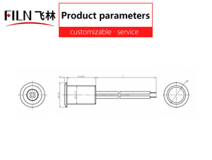 Filn 12 mét cho USB chỉ số ánh sáng màu đỏ màu xanh màu xanh lá cây màu trắng ánh sáng màu vàng 3V/6V IP67 kim loại thí điểm đèn nhà máy - Product Image 6