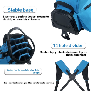 Dericsson Polyester 14 Way <b>Golf</b> Stand Bag Double Shoulder Straps Custom Logo Supported <b>Golf</b> Bag - Product Image 3
