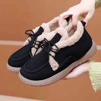 Chaussures décontractées à lacets en suède pour femmes, vente en gros directe d'usine, chaussures plates décontractées en peluche