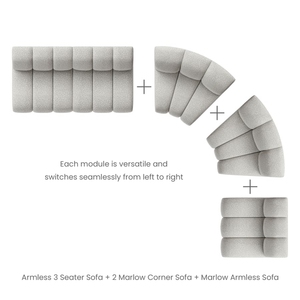 Ghế boucle trắng cho phòng khách sofa tròn đường cong Bắc Âu - Product Image 6