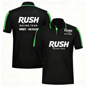 Camiseta Polo Personalizada Estilo Fórmula 1, Transpirable, de Secado Rápido, con Logotipos de Patrocinadores Impresos, Ropa para Equipos de Motorsport - Product Image 1