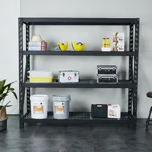 HOIFAT autonome étagères mural en acier livre présentoir de stockage à 4 niveaux étagères avec rayonnage de decking de fil