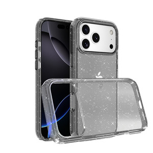 Pour <span class=keywords><strong>Iphone</strong></span> 17 Cas Clair Acrylique Paillettes Dur Téléphone Cas pour <span class=keywords><strong>Iphone</strong></span> 17 Pro Max Cas - Product Image 3