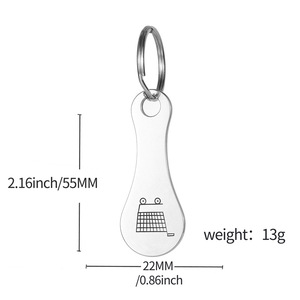Nuovo Portachiavi Personalizzato con Gettone per Carrello della Spesa, Moneta in Lega di Zinco per Carrello, Portachiavi con Gettone per la Spesa - Product Image 5