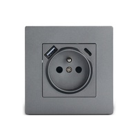 Enchufe Francés Estándar Europeo con Puertos USB Tipo A+C, Enchufe de Pared de 16A, Tomacorriente Eléctrico 2P+T, 220V para Cocina Europea