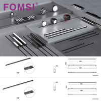 FOMSI Rail magnétique sans outil 4W 6W pour spots de grille DC24V 360° °   Lumière LED rotative pour usage commercial, éclairage spécial pour vestiaire