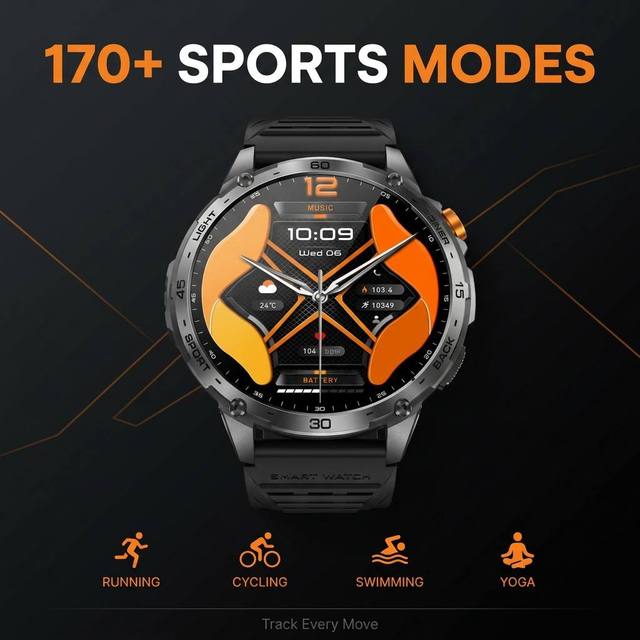 OEM ODM Custom K69 Smartwatch Factory Supplier 1.75 Inch AMOLED Round Screen Large Battery Rugged Sport Watch For Men