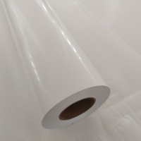 Rouleau de vinyle autocollant blanc PVC imprimable brillant/mat 120g 140g pour publicité automobile et bannières, compatible encre éco-solvant