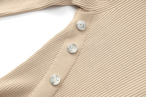 Nuovo arrivo autunno inverno stile francese da donna in maglia a <span class=keywords><strong>manica</strong></span> <span class=keywords><strong>lunga</strong></span> girocollo da donna alla moda e svasati Maxi abiti lunghi solidi - Product Image 6