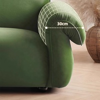 Canapé modulable Zayshine de luxe rétro français en tissu vert pour salon, ensemble 3-4 places, idéal villa et appartement, canapé de loisirs design en forme de I