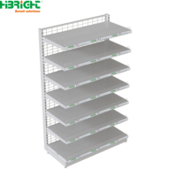 Étagères de supermarché modernes, rayonnages de présentation pour épicerie, présentoirs de vente au détail, rayonnages métalliques double face pour magasins