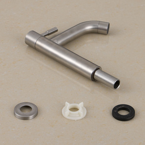 Grifo de Lavabo de Acero Inoxidable de un Solo Orificio, Diseño Minimalista, Instalación en un Solo Orificio - Product Image 4