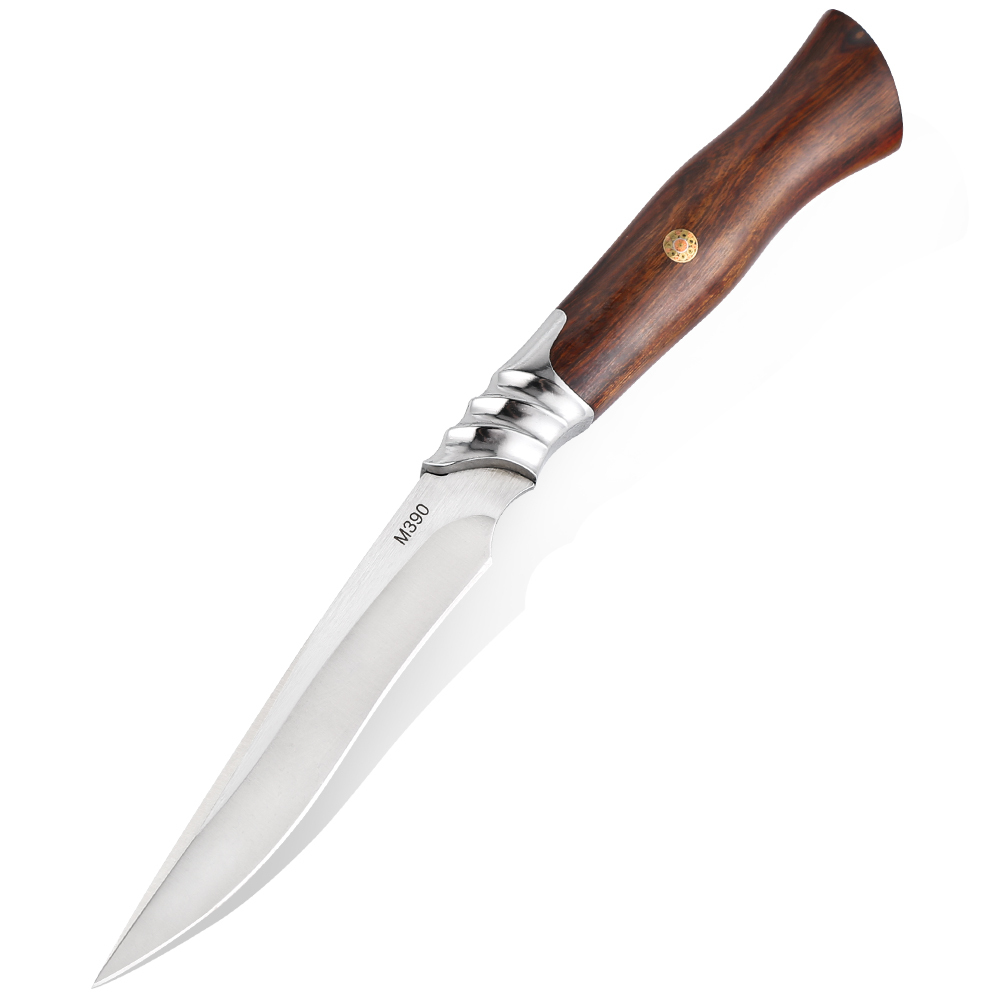 WB-CF356 Sharp M390 Powder Steel Fixed Blade Tactical Combat Knife Survival Hunting Custom Logo Leather Sheath