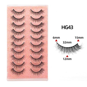 Offre Spéciale – Faux Cils Effet Œil de Chat Épais 5D pour un Courbe Naturel, Style Européen et Américain, Lot de 10 Paires, Vente en Gros - Product Image 6