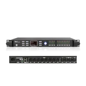 Processador de áudio 96k dsp, processador digital de áudio 4x8 com 4 entradas e 8 saídas