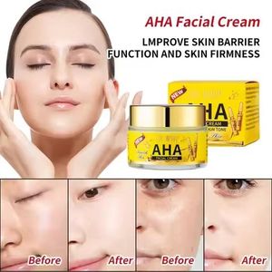 AHA Facial <b>Cream</b> <b>Glycolic</b> <b>Acid</b> Moisturizing Brightening Exfoliating Skin Tone Face Lotion Day and Night Use - Product Image 1