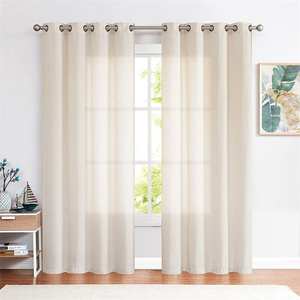 High Quality Top Grommet Nature Linen Sheer <strong>Curtains</strong> for the Living Room Luxury - Product Image 5