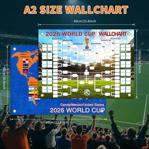 Yichuke 2026 - Juego de 2 Pósters 2 en 1 para Horarios de Fútbol, Colección de 48 Equipos, Tamaño A2 Funcional para <span class=keywords><strong>Partidos</strong></span> - Product Image 5