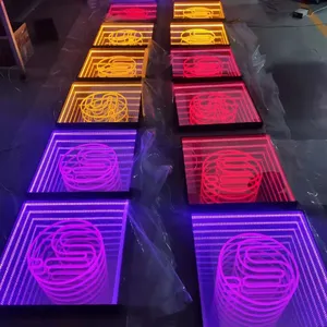 Fernbedienung LED Infinity Boden RGB Bühnen lampe LED Infinity Spiegel Bühne LED Stehle uchte