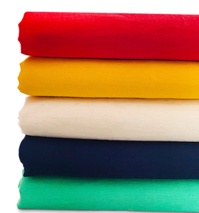 Lot de tissus 100% coton pur, cinq couleurs, écologiques et résistants à la décoloration |   Blanc Rouge Jaune Noir Bleu Vert pour les Cérémonies Traditionnelles - Product Image 1
