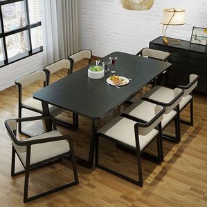 6 Chairs Living Room Solid Wood <strong>square</strong> Elegant Wooden <strong>Dinning</strong> <strong>Table</strong> - Product Image 3