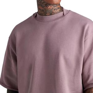 Nouveauté T-shirt personnalisé de qualité supérieure 260 Gsm en coton et élasthanne surdimensionné lourd à manches courtes pour homme - Product Image 4