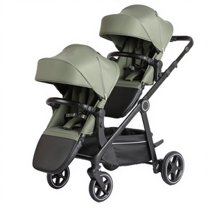 Passeggino di Lusso 3-in-1 per Gemelli con Schienale Regolabile con Una Mano - Product Image 3