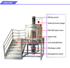 Équipement de mélange de 1000 L, homogénéisateur, mélangeur chauffé à double enveloppe, réservoir de mélange, machine à fabriquer du savon liquide, de la <span class=keywords><strong>lessive</strong></span>, du shampoing - Product Image 5