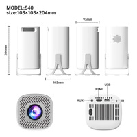 Projecteur intelligent portable JUNUO S40PRO 4K Android 11 à courte focale 2-en-1 pour cinéma maison avec plus de 3000 jeux classiques pour chambre à coucher