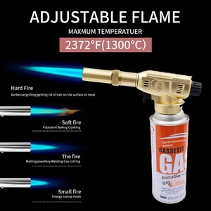 <span class=keywords><strong>Chalumeau</strong></span> de cuisine tout cuivre multifonction <span class=keywords><strong>à</strong></span> <span class=keywords><strong>gaz</strong></span> de type carte pour allumage, utilisable en inversé, de luxe - Product Image 4
