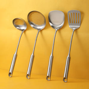 ชุดอุปกรณ์ทำอาหารสแตนเลสชิลด์ 4 ชิ้น ทนความร้อน ใช้กับเครื่องล้างจานได้ สำหรับผัด ทอด และเครื่องครัวอื่นๆ - Product Image 5