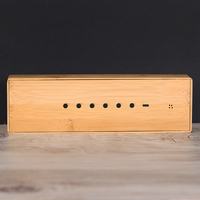 Hete Aanbieding Bamboe C-Type USB-aangedreven LED Digitale Wekker met Snooze-functie voor Kantoor, Badkamer & Woonkamer